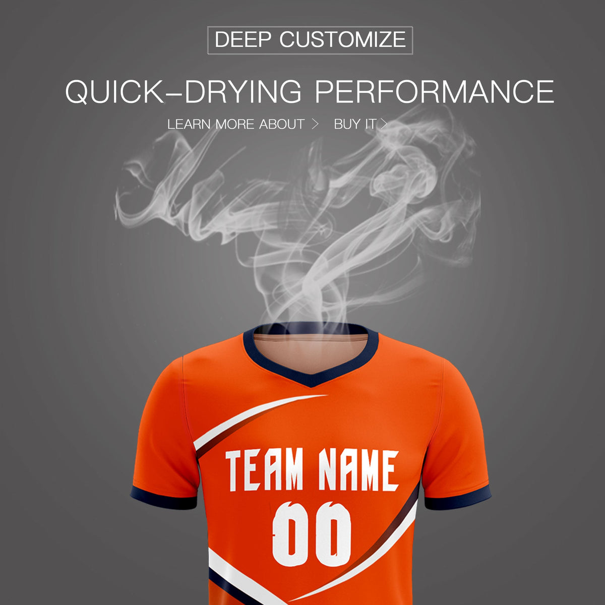 Custom Orange Navy Color Block Training Uniform For Men Soccer Sets Jersey