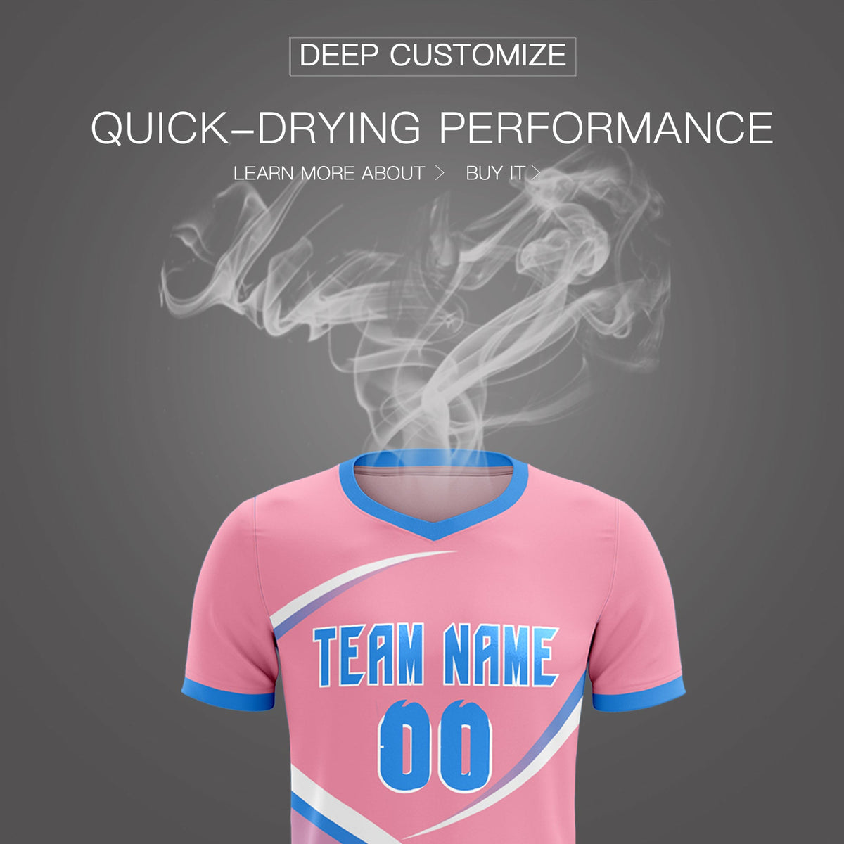 Custom Light Pink Powder Blue Color Block Training Uniform For Men Soccer Sets Jersey