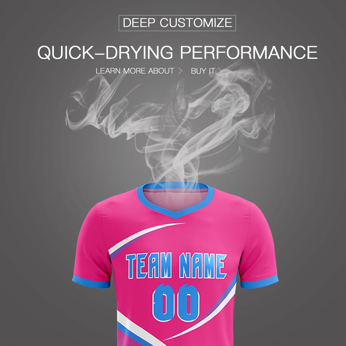 Custom Pink Powder Blue Color Block Training Uniform For Men Soccer Sets Jersey