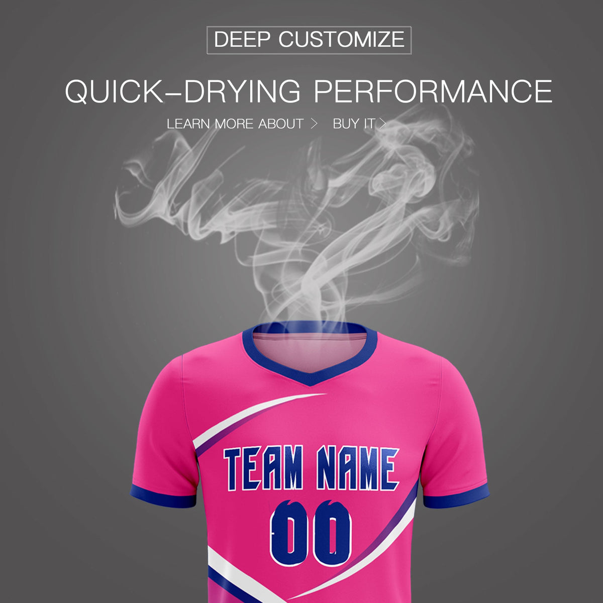 Custom Pink Royal Color Block Training Uniform For Men Soccer Sets Jersey