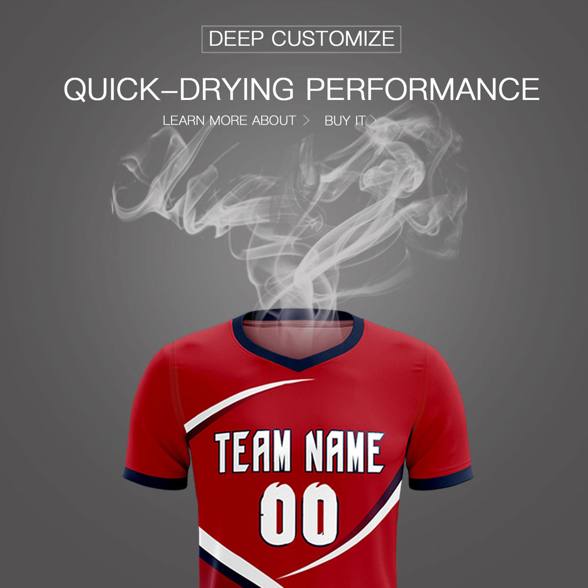 Custom Red Navy Color Block Training Uniform For Men Soccer Sets Jersey