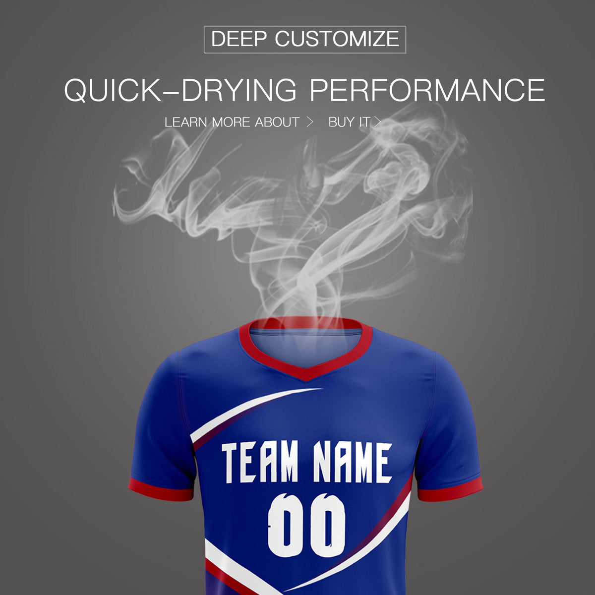 Custom Royal Red Color Block Training Uniform For Men Soccer Sets Jersey