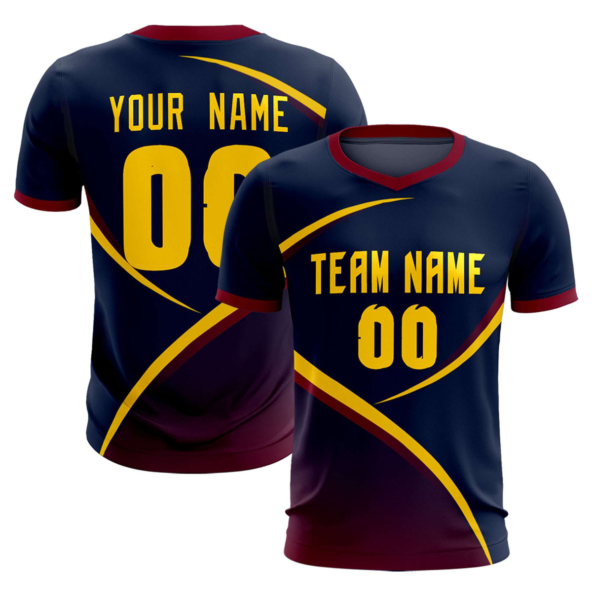 Custom Navy Navy Color Block Training Uniform For Men Soccer Sets Jersey
