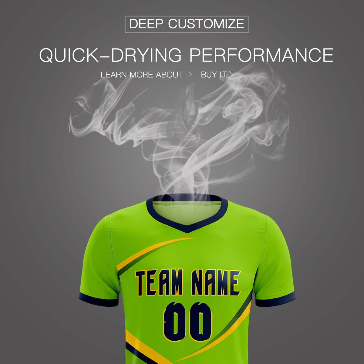 Custom Neon Green Navy Color Block Training Uniform For Men Soccer Sets Jersey