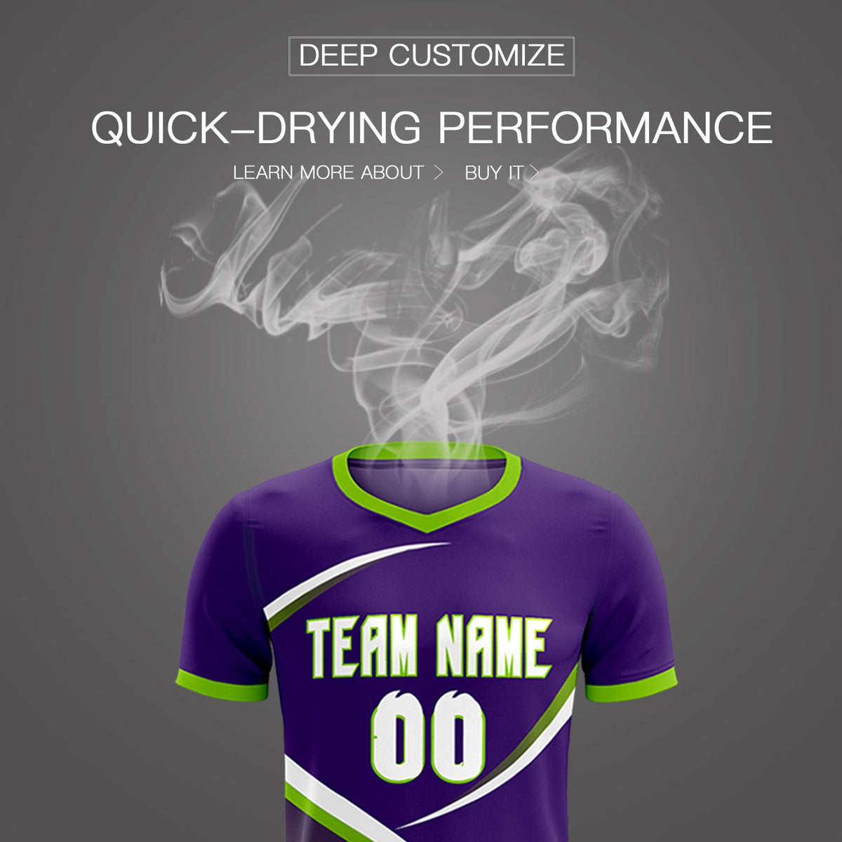 Custom Purple Neon Green Color Block Training Uniform For Men Soccer Sets Jersey