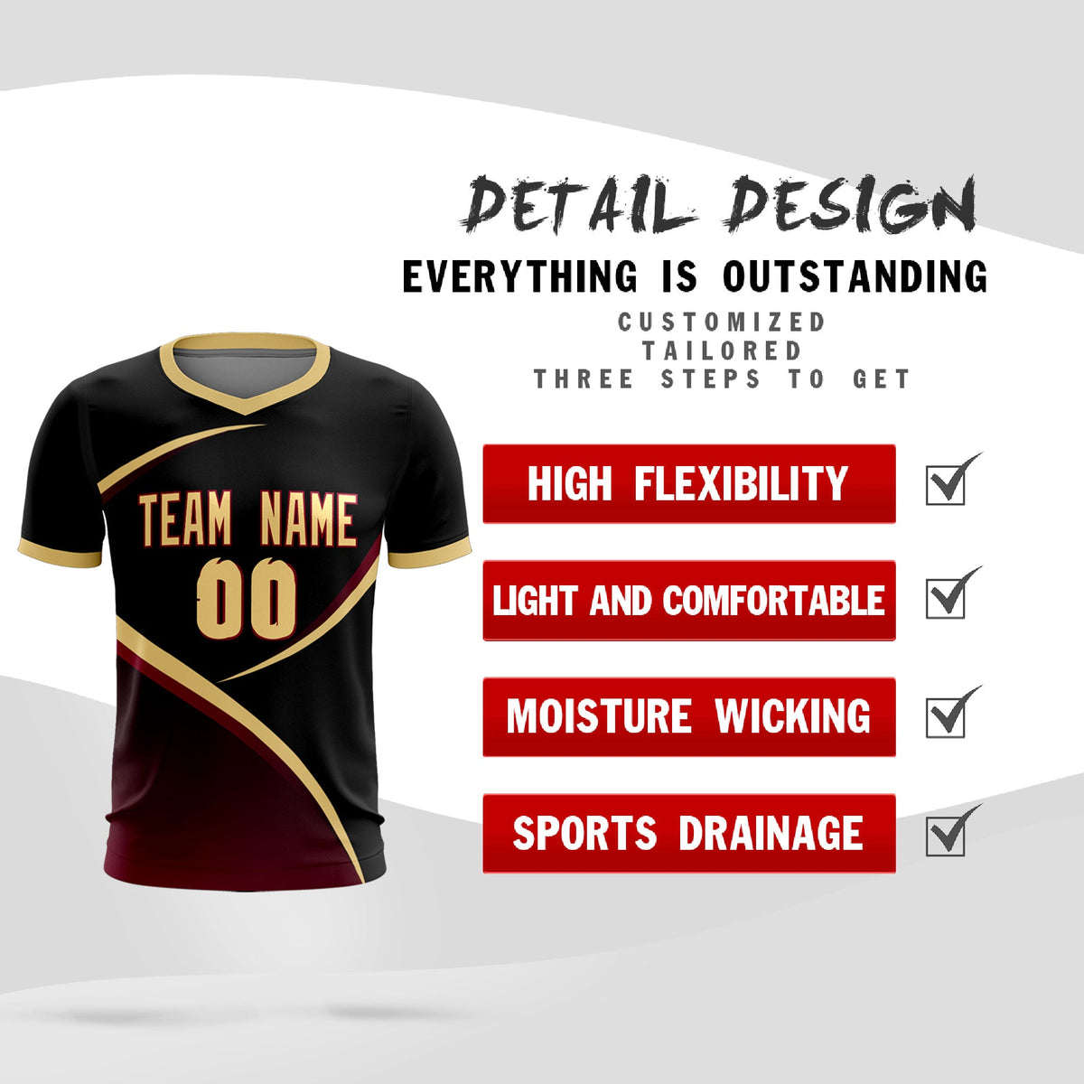 Custom Black Khaki Color Block Training Uniform For Men Soccer Sets Jersey