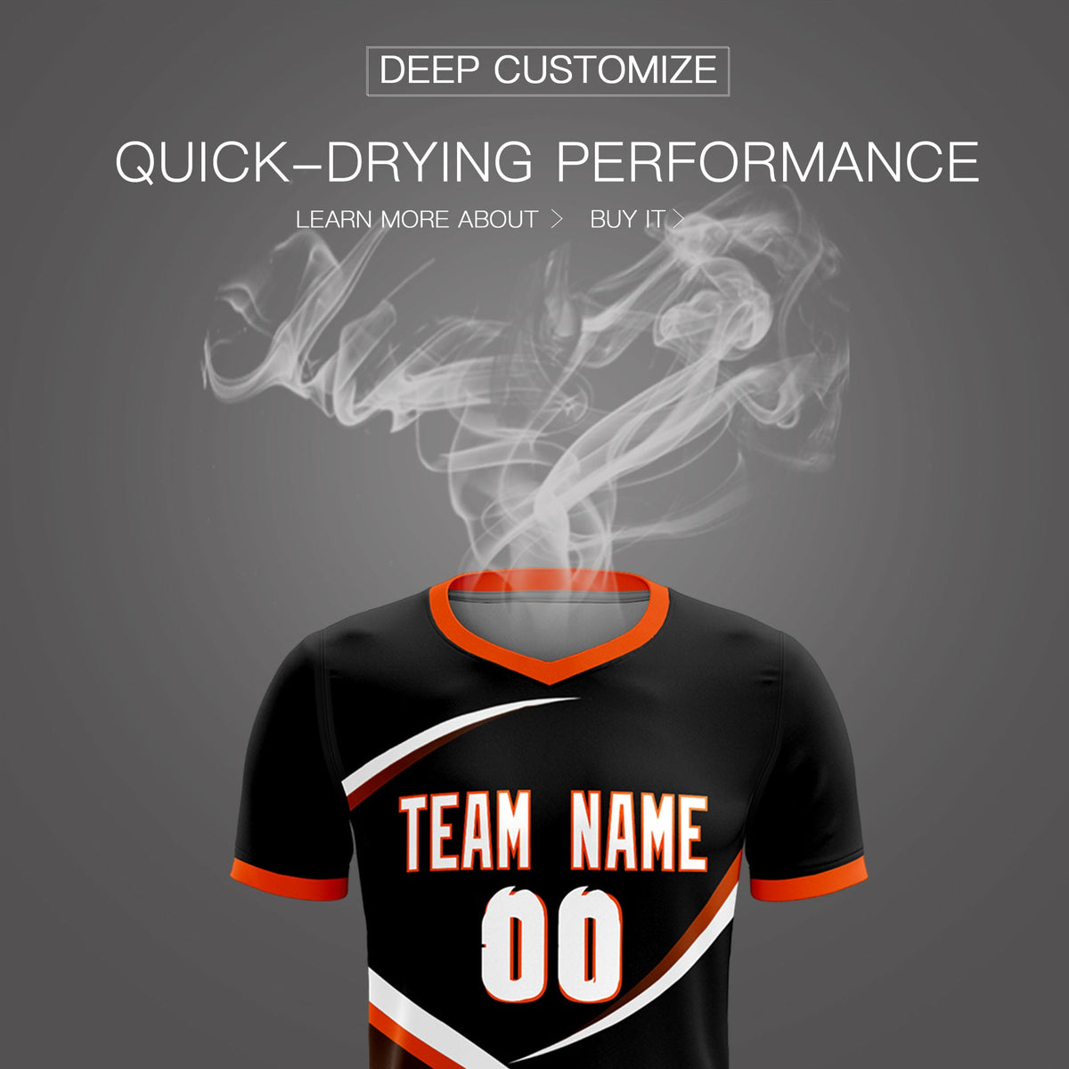 Custom Black Orange Color Block Training Uniform For Men Soccer Sets Jersey