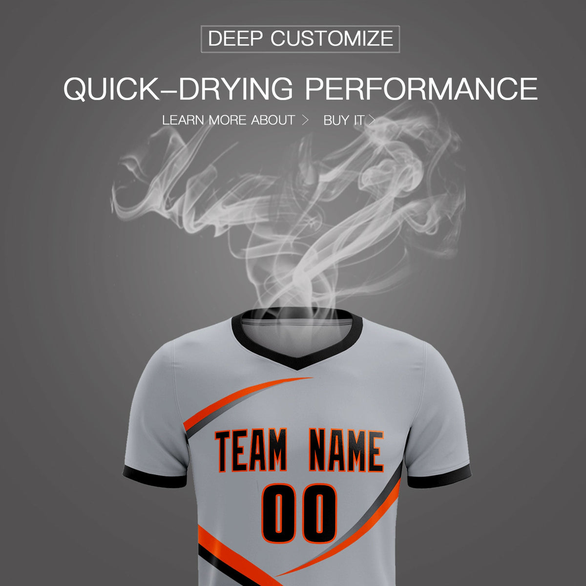 Custom Gray Black Color Block Training Uniform For Men Soccer Sets Jersey