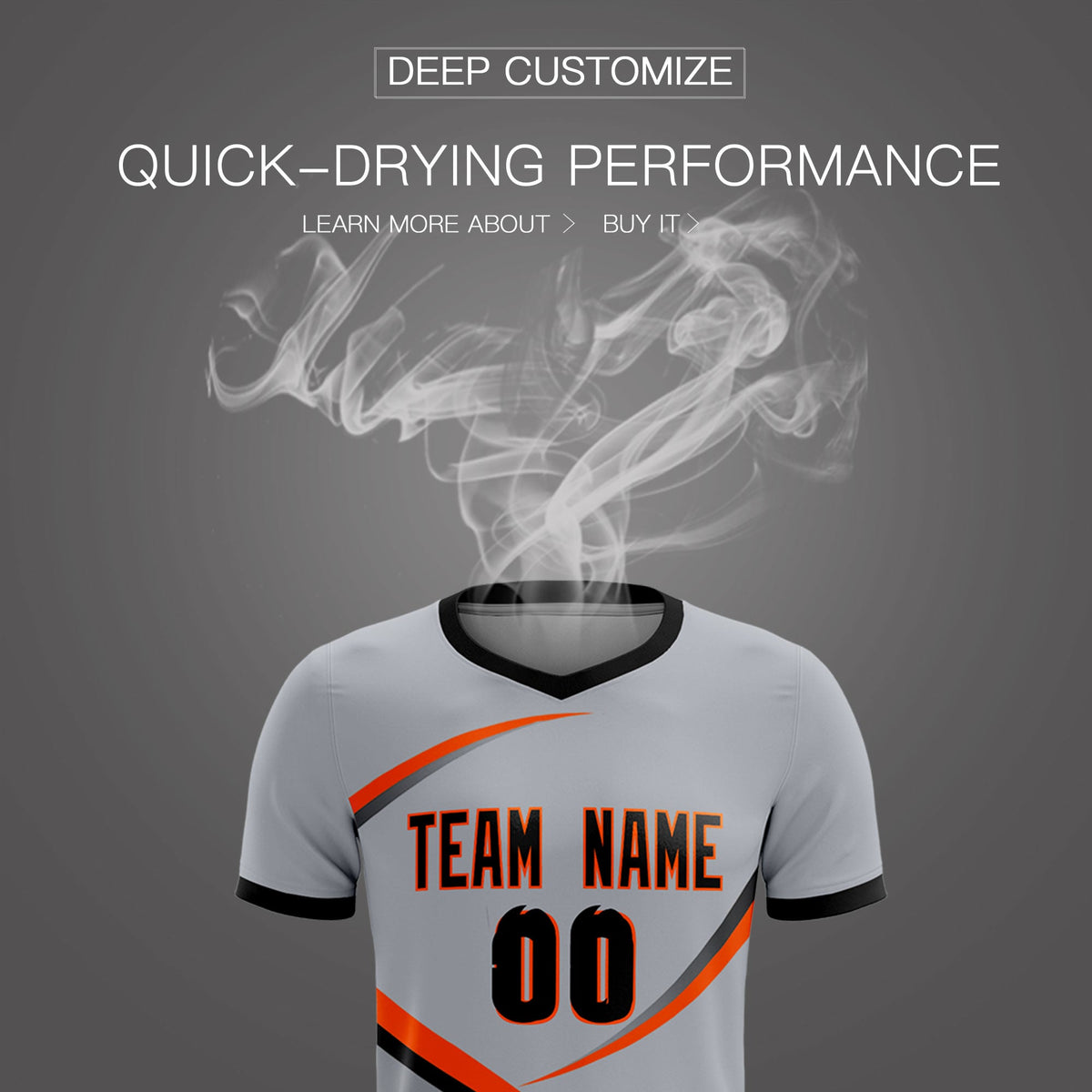 Custom Gray Black Color Block Training Uniform For Men Soccer Sets Jersey