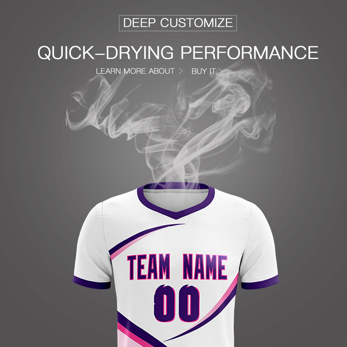 Custom White Purple Color Block Training Uniform For Men Soccer Sets Jersey