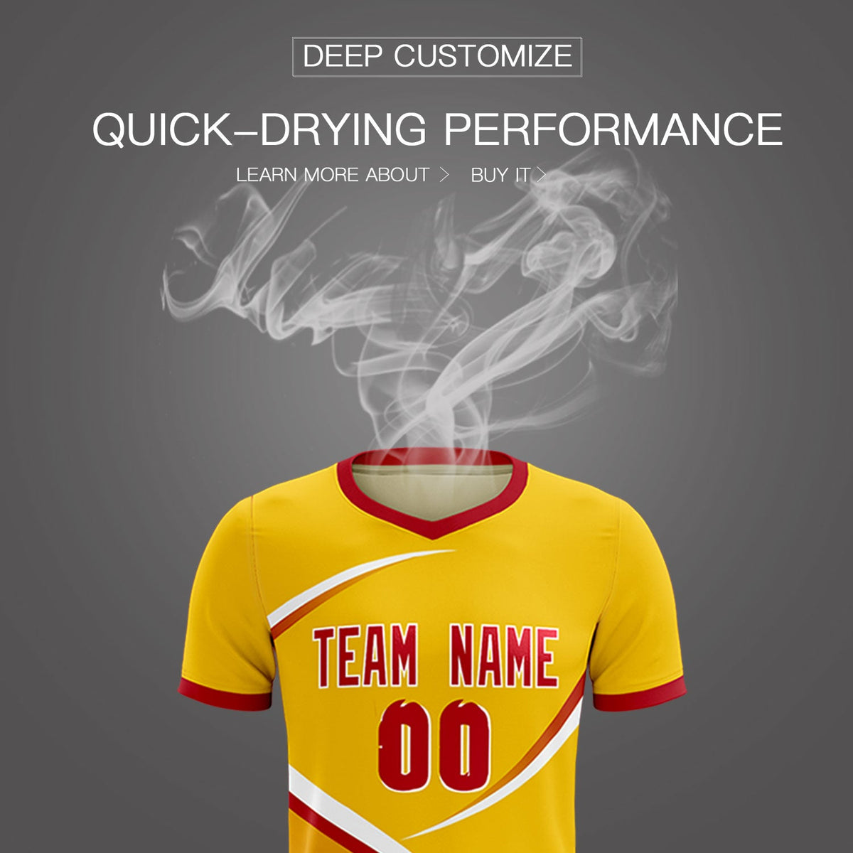 Custom Gold Red Color Block Training Uniform For Men Soccer Sets Jersey