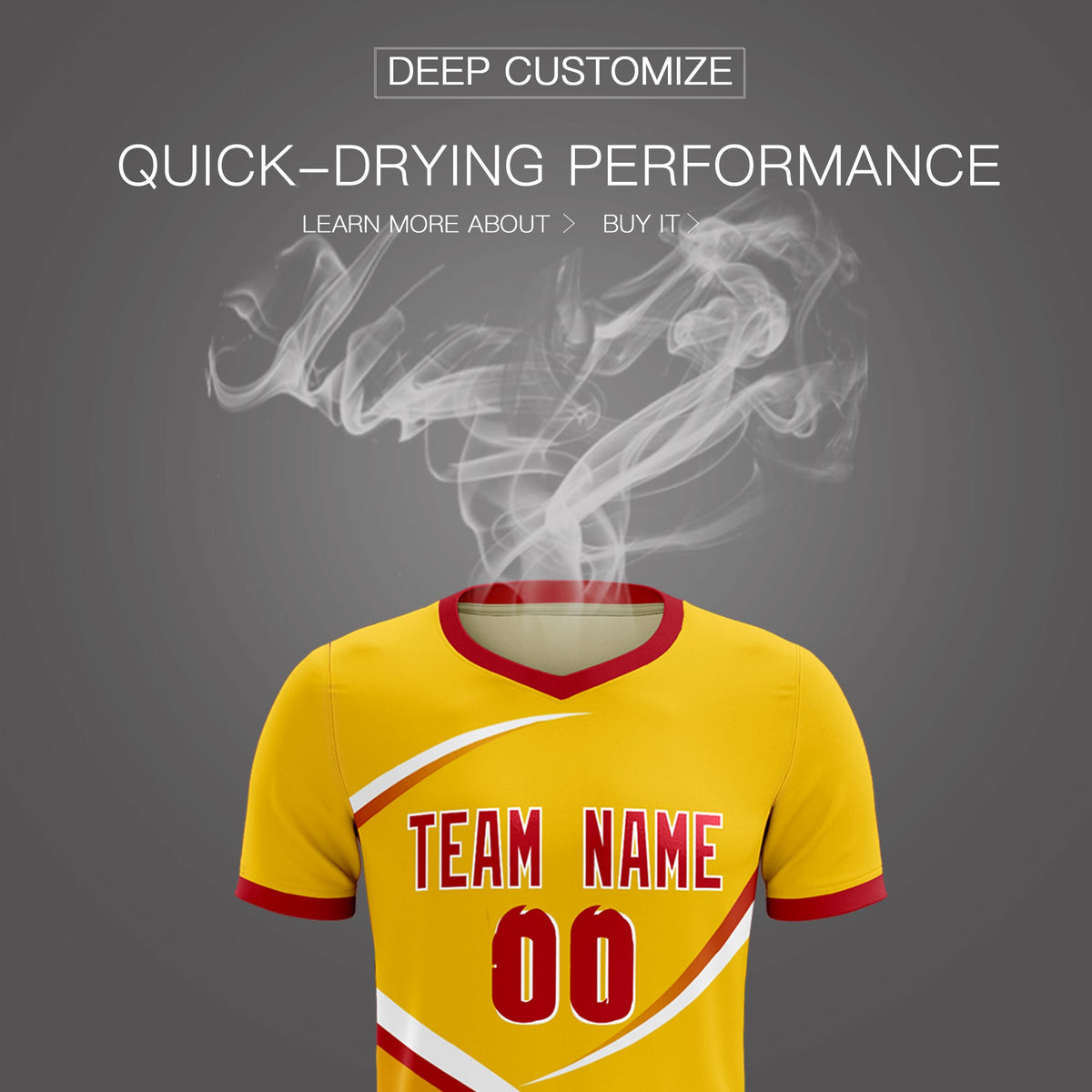 Custom Gold Red Color Block Training Uniform For Men Soccer Sets Jersey