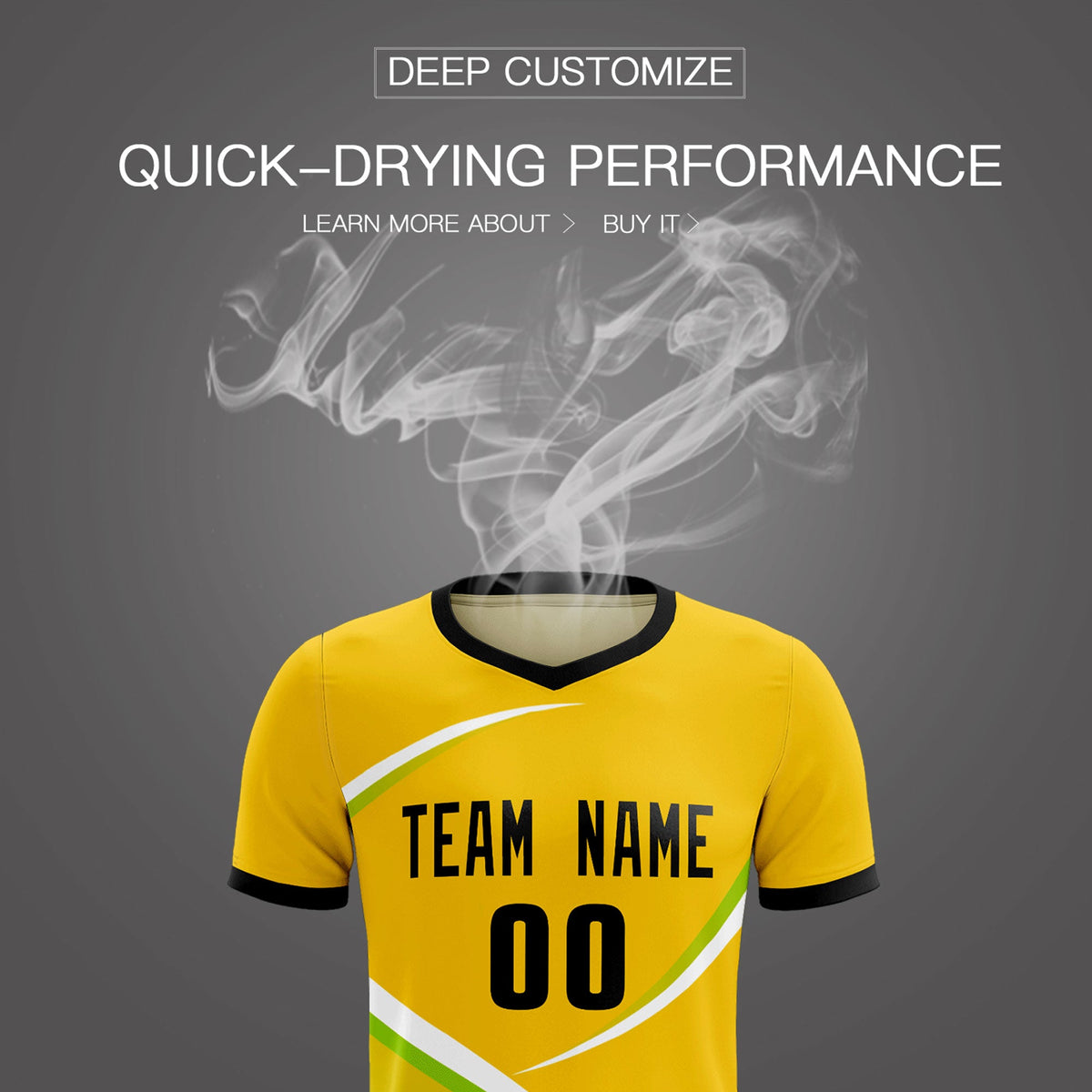 Custom Gold Black Color Block Training Uniform For Men Soccer Sets Jersey