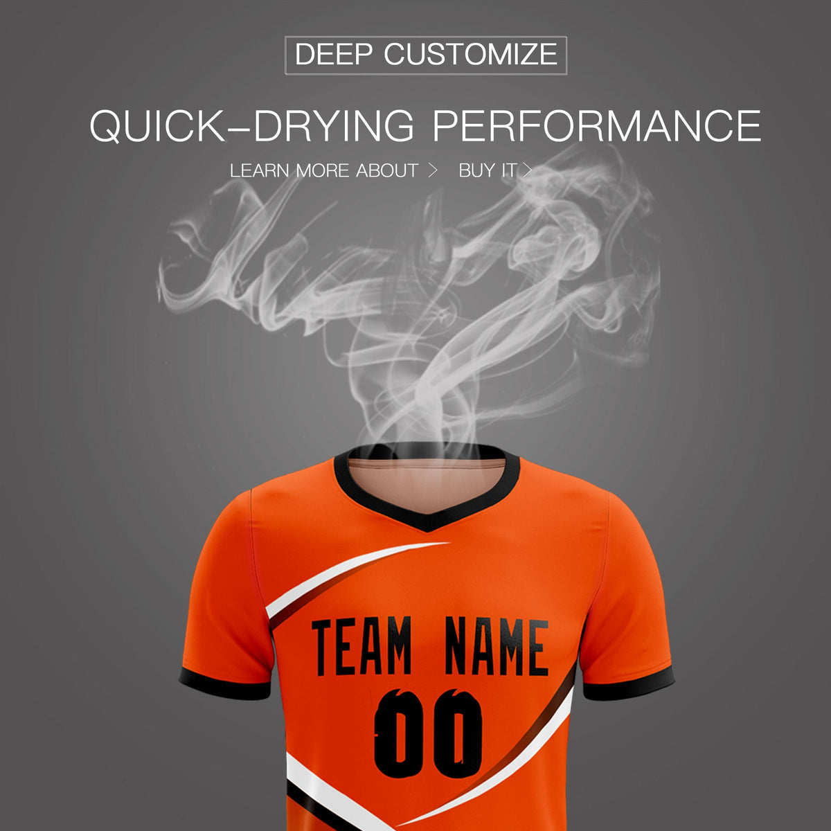 Custom Orange Black Color Block Training Uniform For Men Soccer Sets Jersey