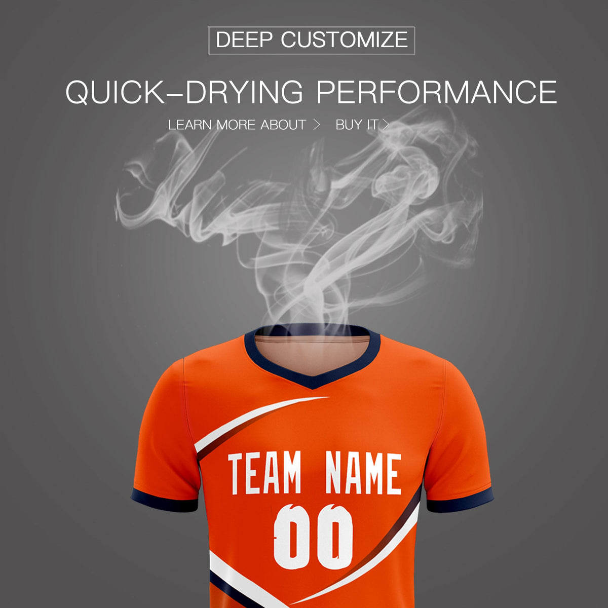 Custom Orange Navy Color Block Training Uniform For Men Soccer Sets Jersey