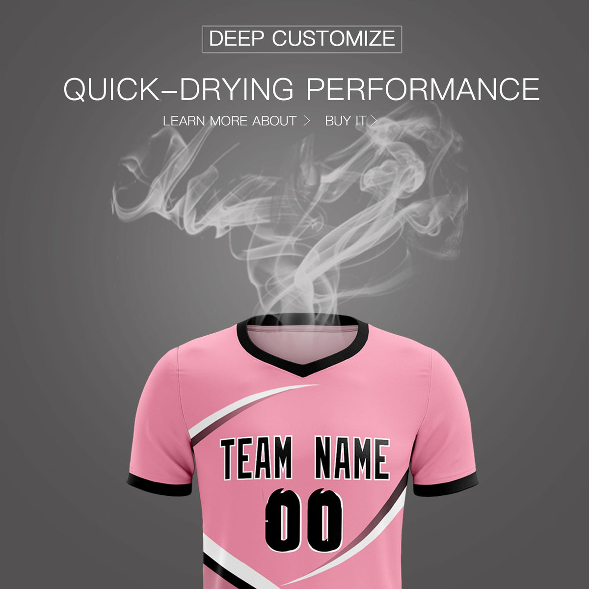 Custom Light Pink Black Color Block Training Uniform For Men Soccer Sets Jersey