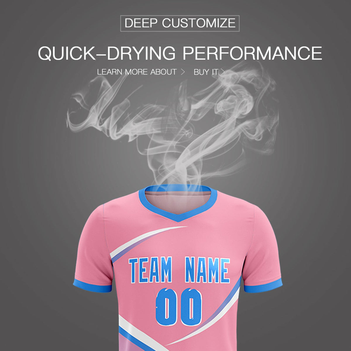 Custom Light Pink Powder Blue Color Block Training Uniform For Men Soccer Sets Jersey