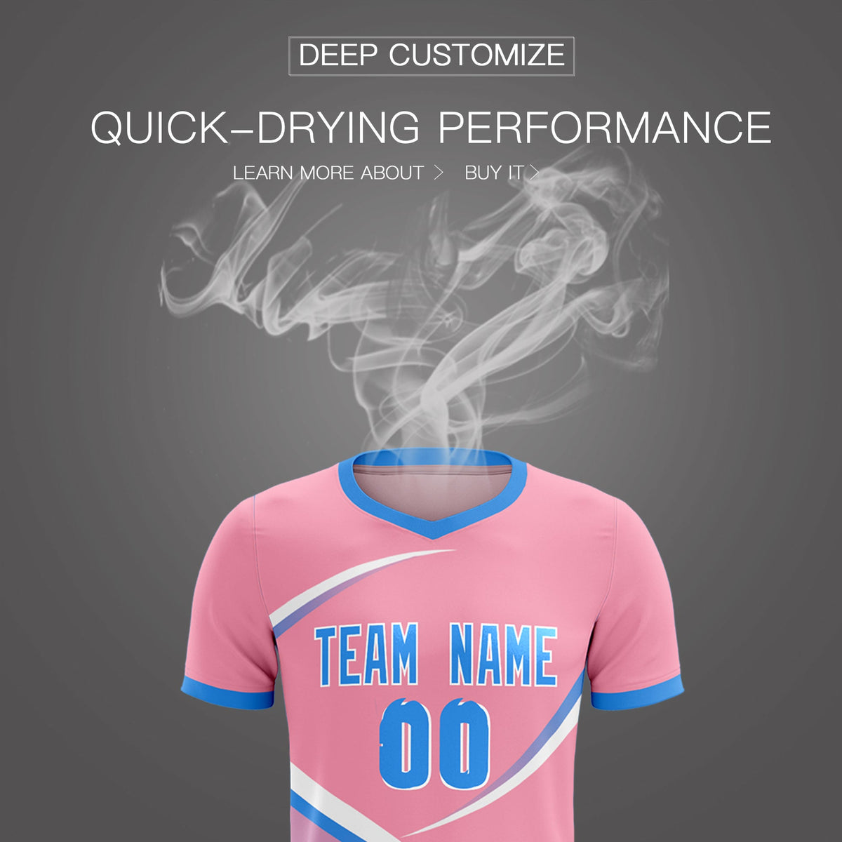 Custom Light Pink Powder Blue Color Block Training Uniform For Men Soccer Sets Jersey