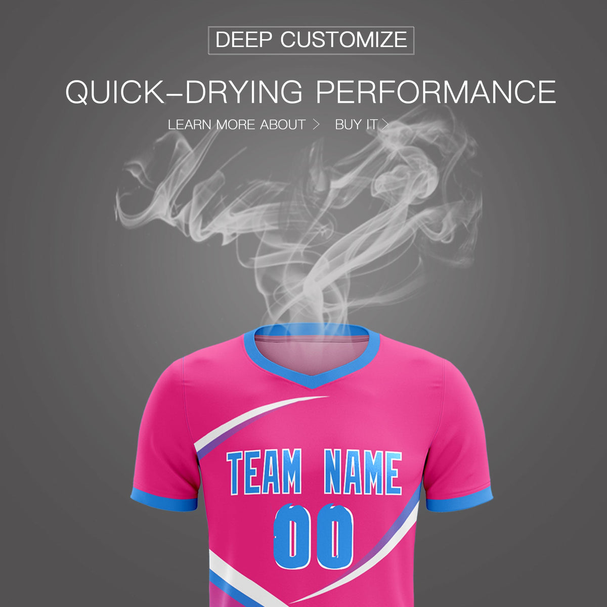 Custom Pink Powder Blue Color Block Training Uniform For Men Soccer Sets Jersey