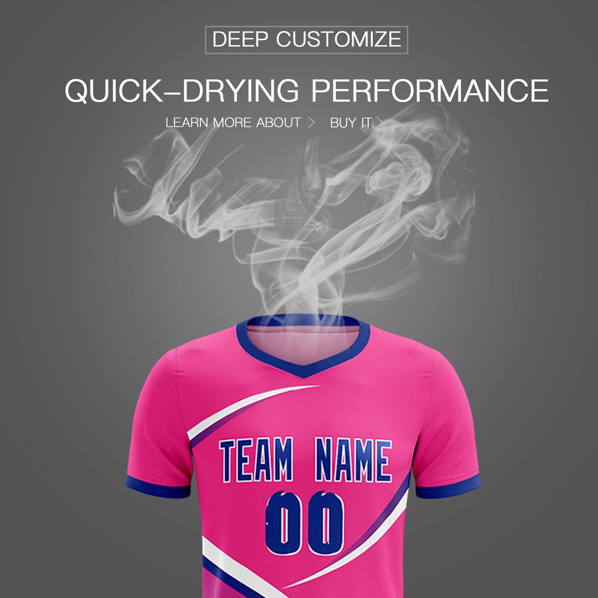Custom Pink Royal Color Block Training Uniform For Men Soccer Sets Jersey