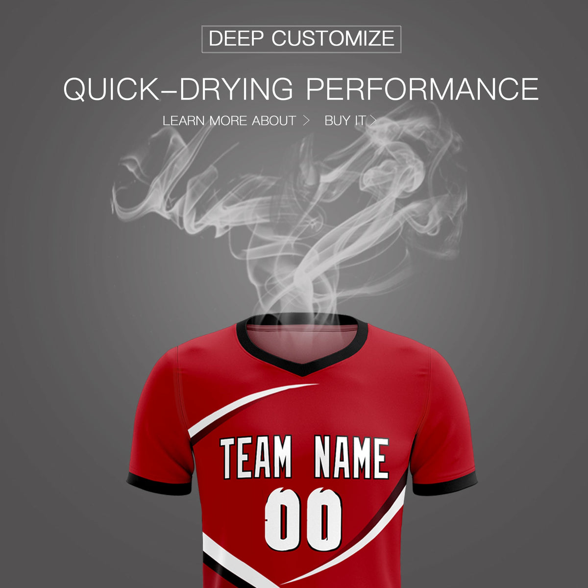 Custom Red Black Color Block Training Uniform For Men Soccer Sets Jersey