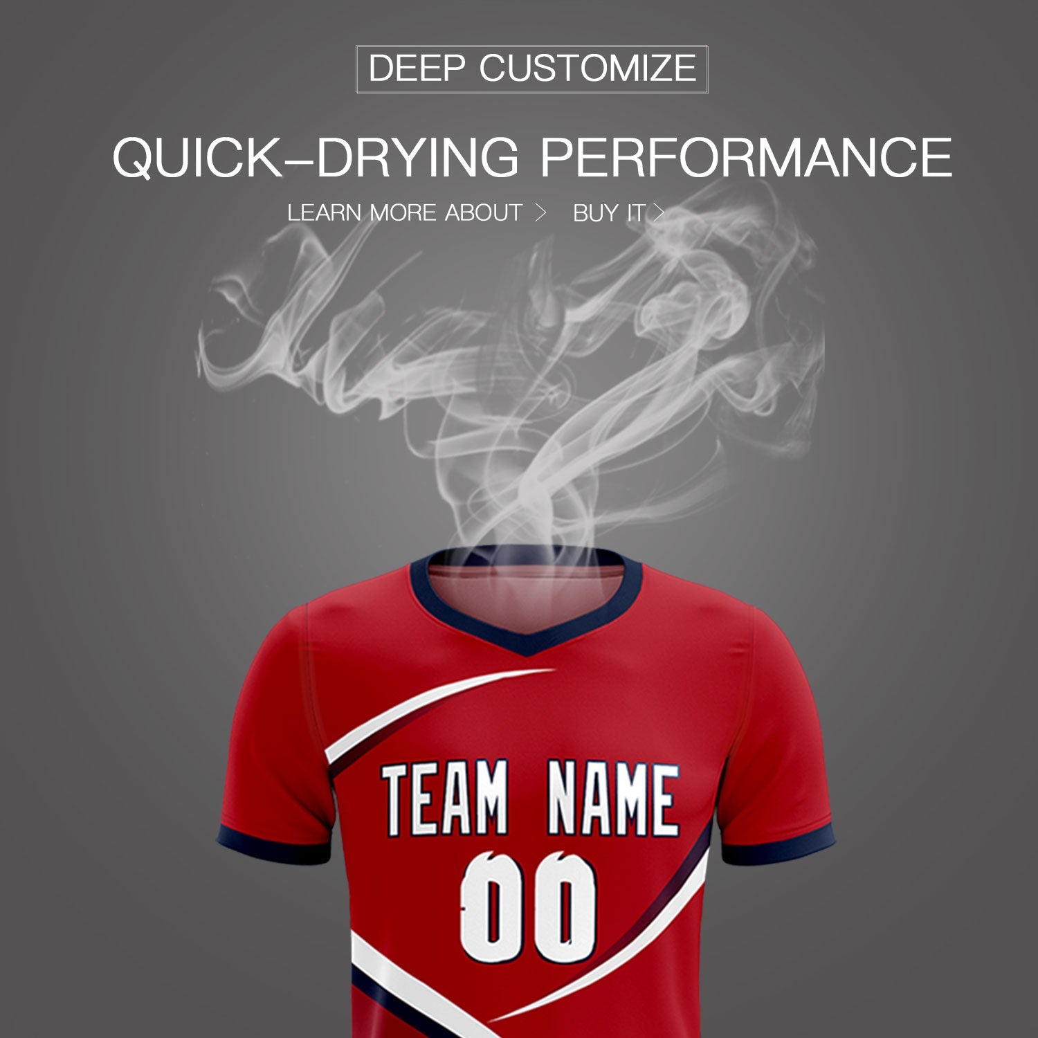 Custom Red Navy Color Block Training Uniform For Men Soccer Sets Jersey