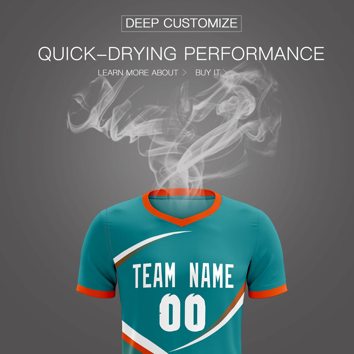 Custom Aqua Orange Color Block Training Uniform For Men Soccer Sets Jersey