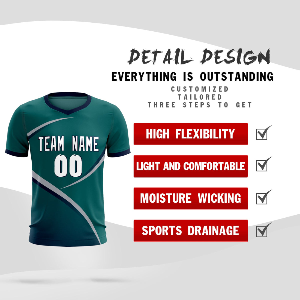 Custom Aqua Navy Color Block Training Uniform For Men Soccer Sets Jersey