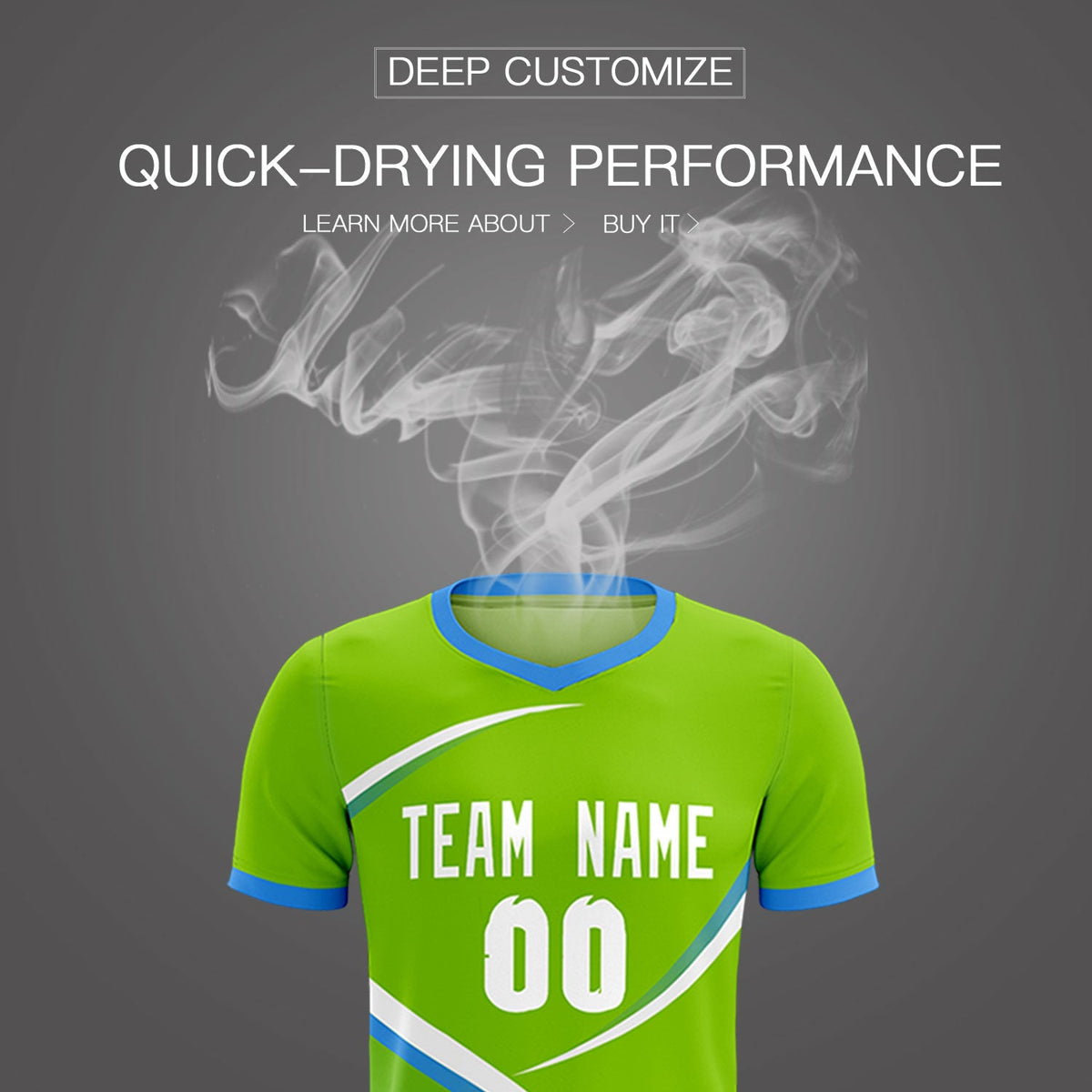 Custom Neon Green Powder Blue Color Block Training Uniform For Men Soccer Sets Jersey
