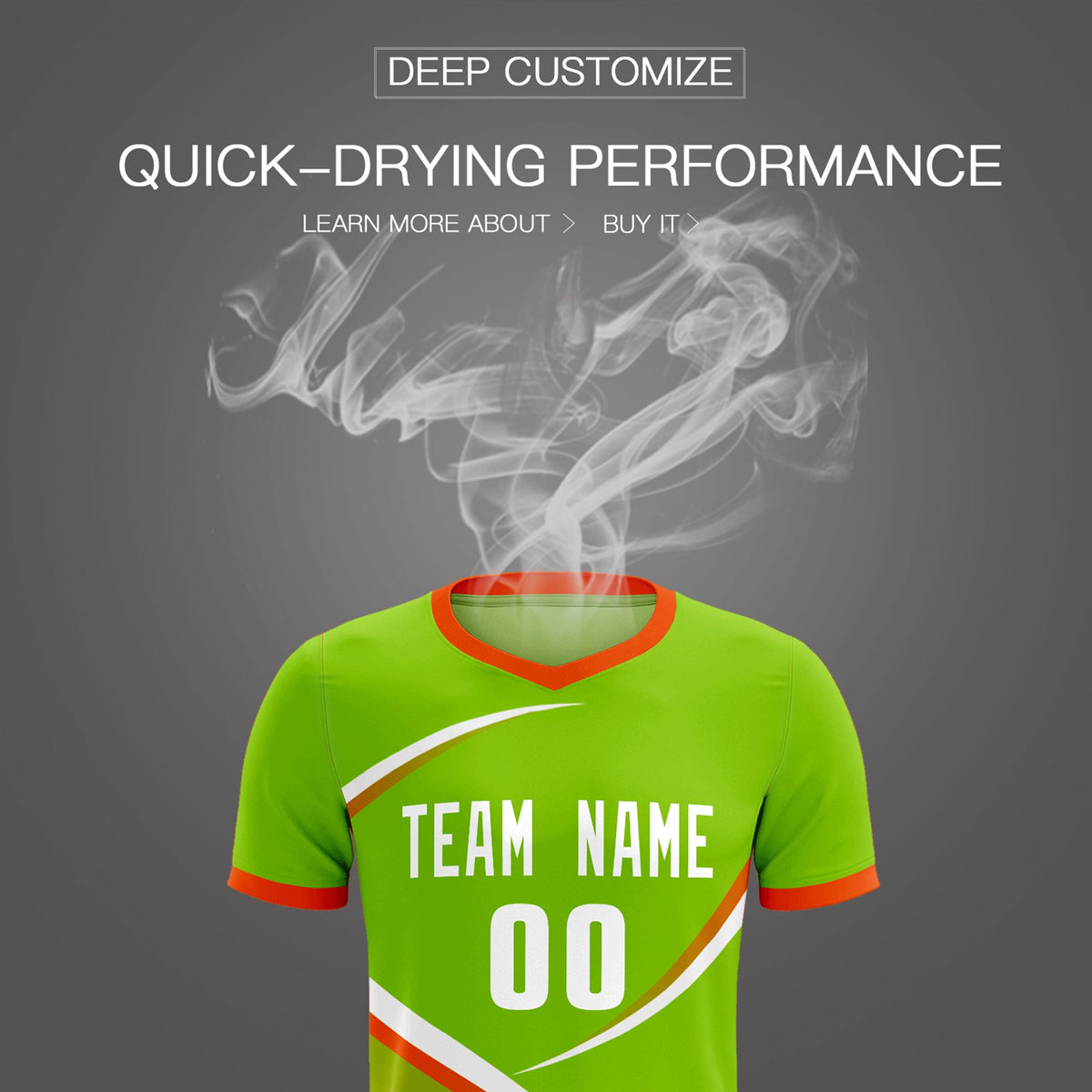 Custom Neon Green Orange Color Block Training Uniform For Men Soccer Sets Jersey
