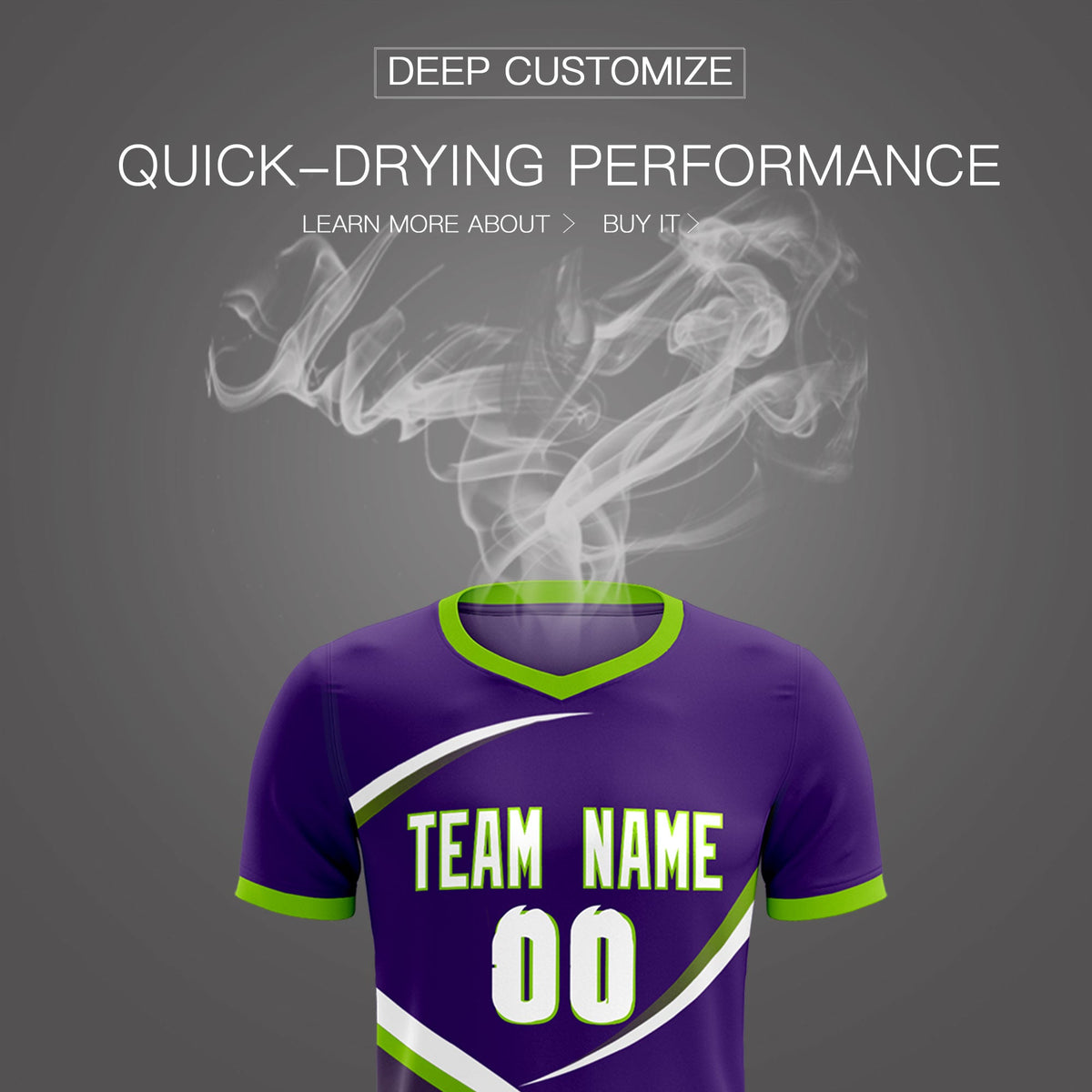 Custom Purple Neon Green Color Block Training Uniform For Men Soccer Sets Jersey