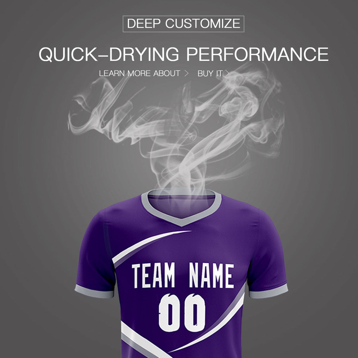 Custom Purple Gray Color Block Training Uniform For Men Soccer Sets Jersey