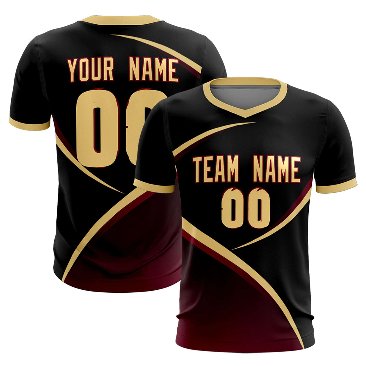 Custom Black Khaki Color Block Training Uniform For Men Soccer Sets Jersey