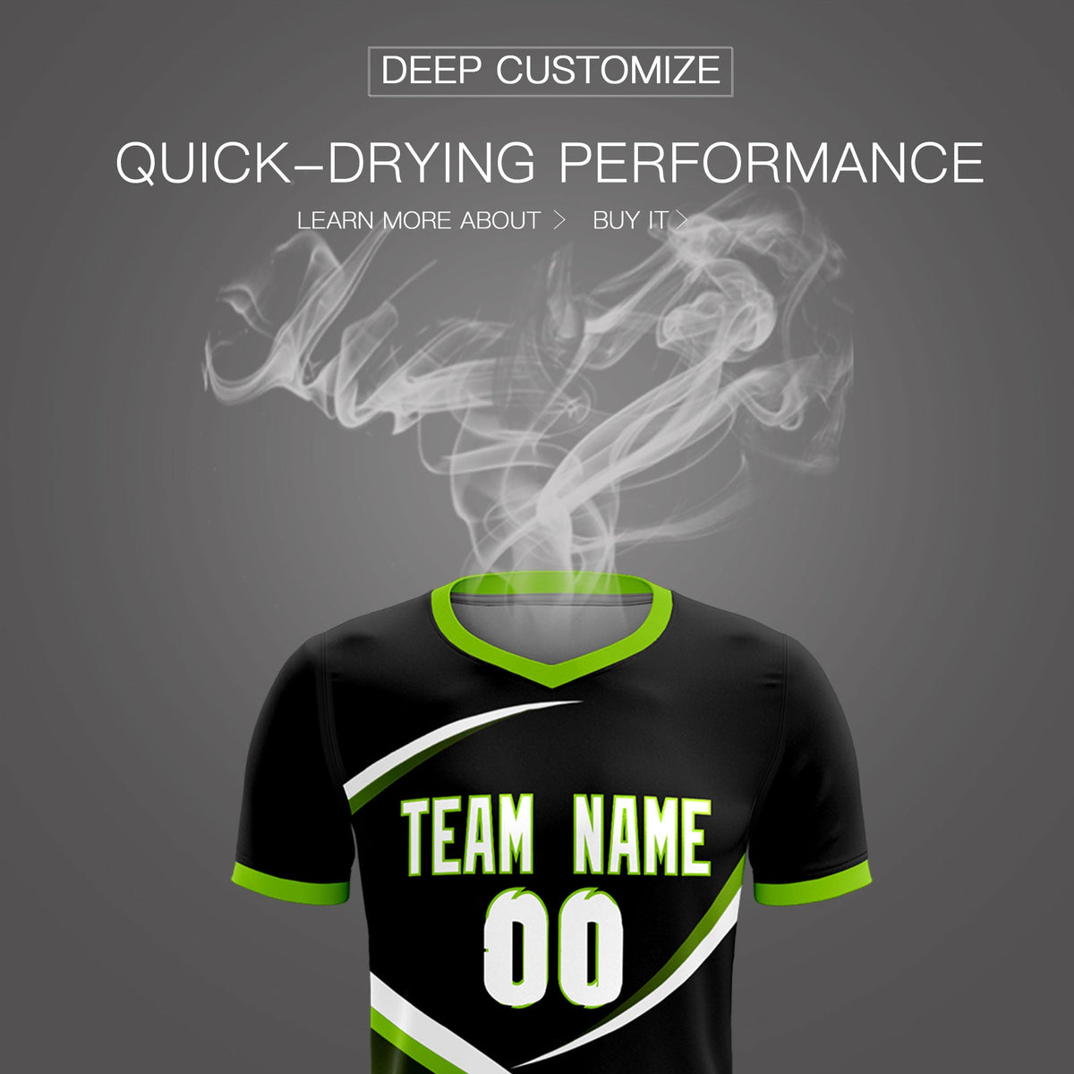 Custom Black Neon Green Color Block Training Uniform For Men Soccer Sets Jersey