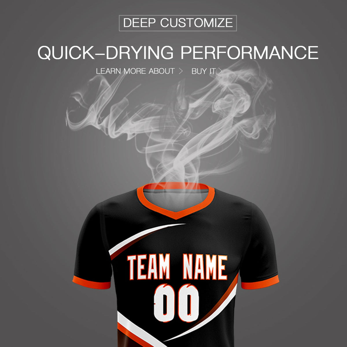 Custom Black Orange Color Block Training Uniform For Men Soccer Sets Jersey