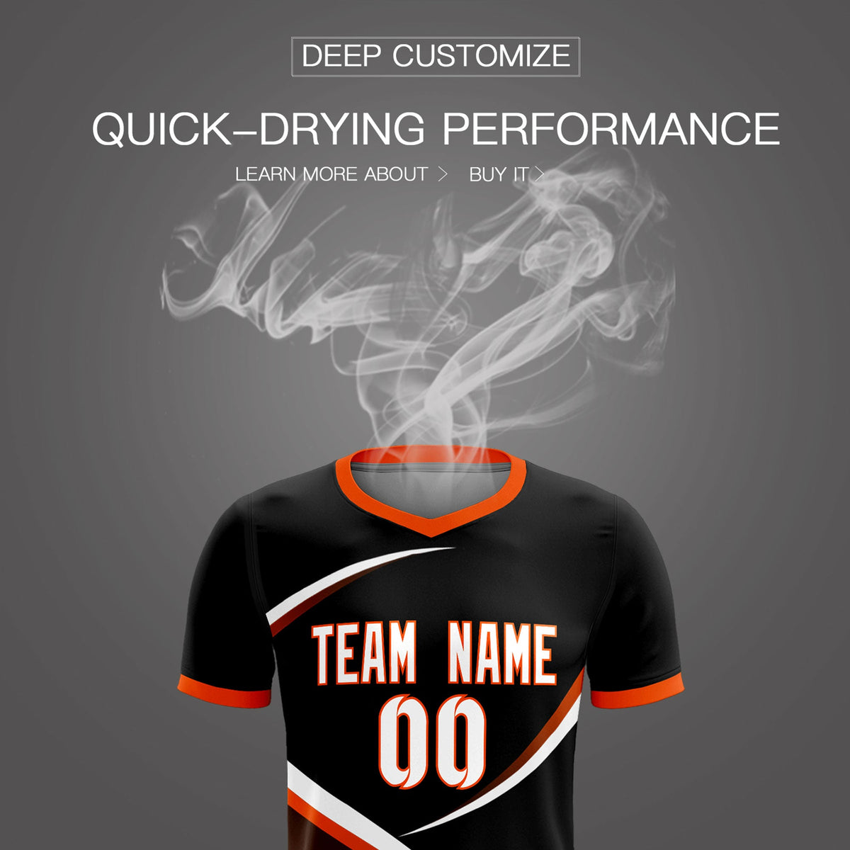 Custom Black Orange Color Block Training Uniform For Men Soccer Sets Jersey