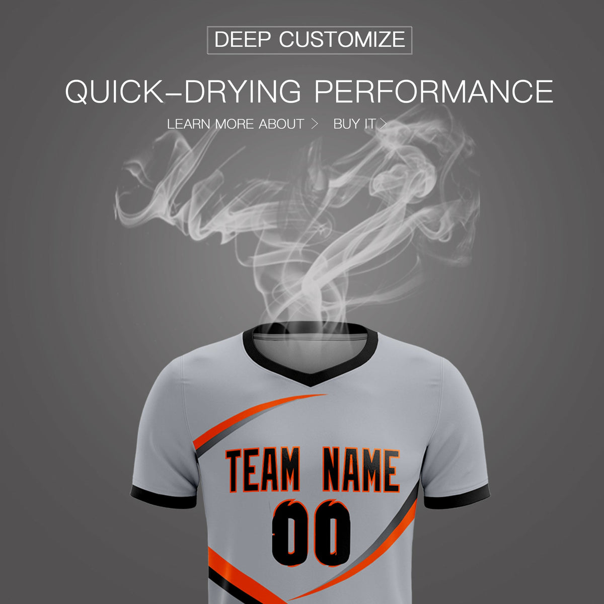 Custom Gray Black Color Block Training Uniform For Men Soccer Sets Jersey