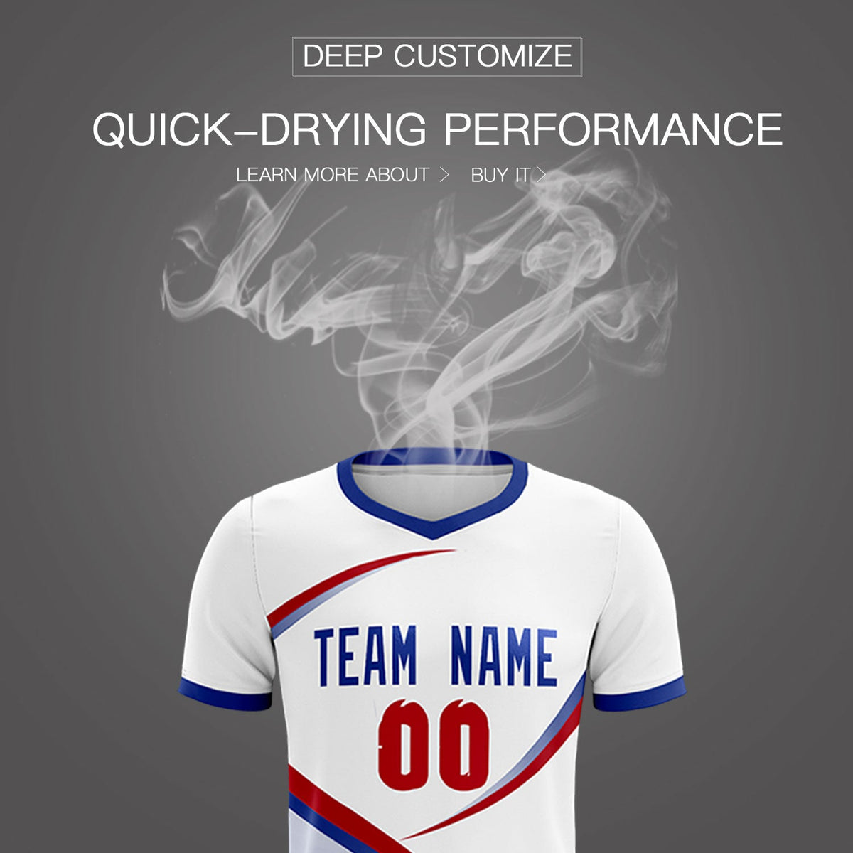 Custom White Royal Color Block Training Uniform For Men Soccer Sets Jersey