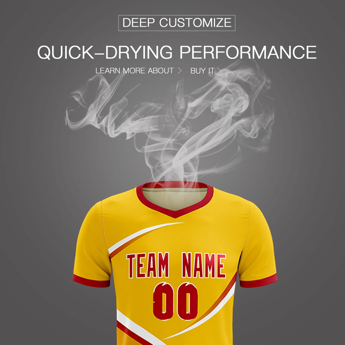 Custom Gold Red Color Block Training Uniform For Men Soccer Sets Jersey