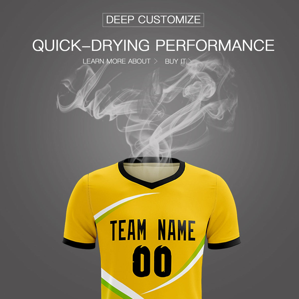 Custom Gold Black Color Block Training Uniform For Men Soccer Sets Jersey