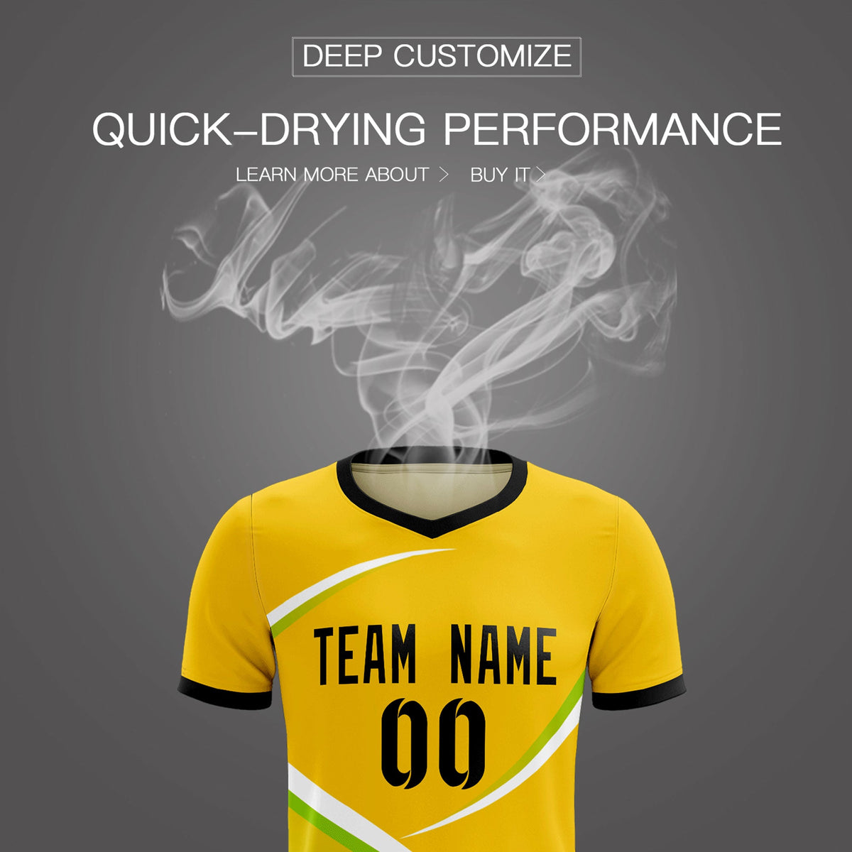 Custom Gold Black Color Block Training Uniform For Men Soccer Sets Jersey