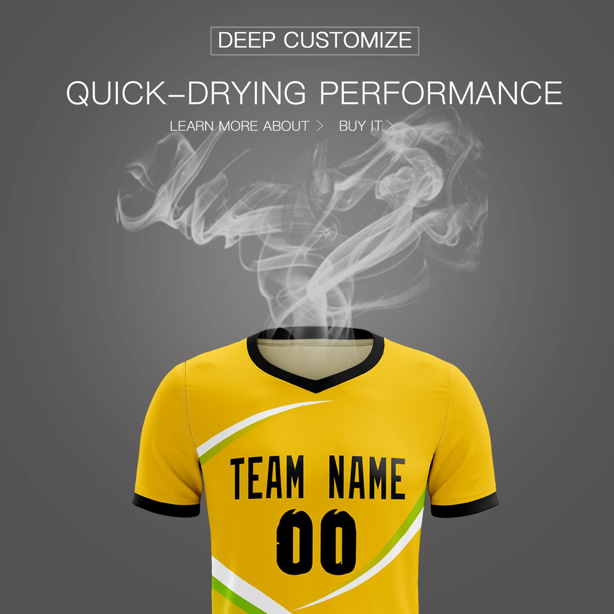 Custom Gold Black Color Block Training Uniform For Men Soccer Sets Jersey