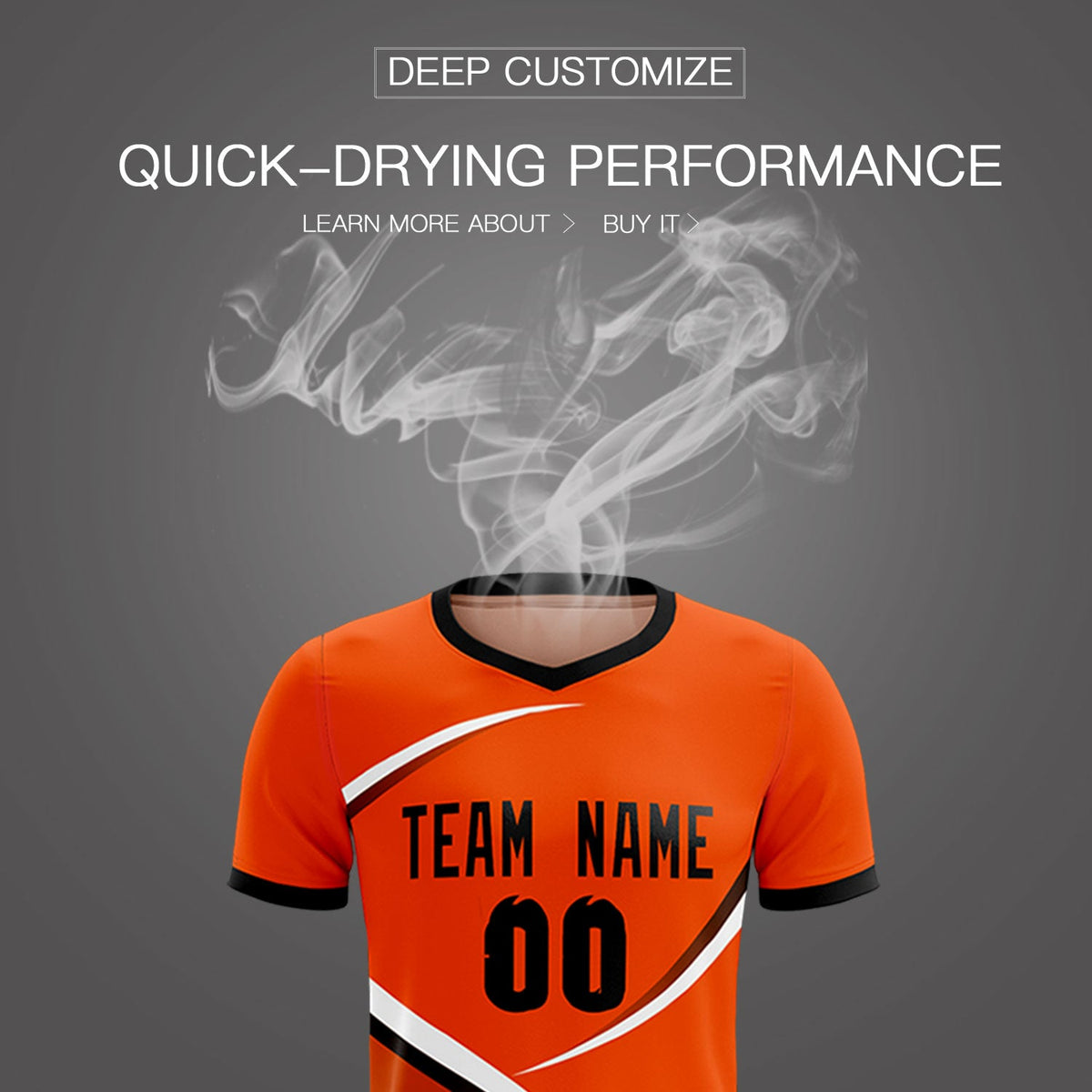 Custom Orange Black Color Block Training Uniform For Men Soccer Sets Jersey