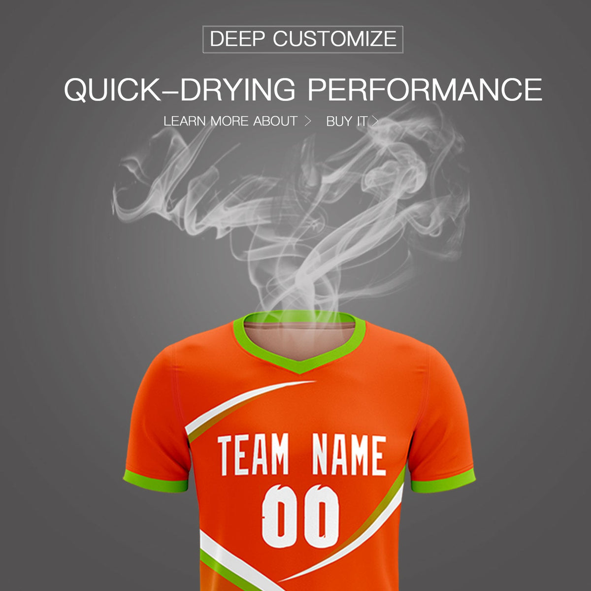 Custom Orange Neon Green Color Block Training Uniform For Men Soccer Sets Jersey
