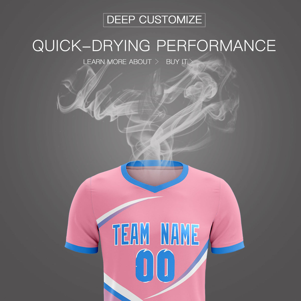 Custom Light Pink Powder Blue Color Block Training Uniform For Men Soccer Sets Jersey