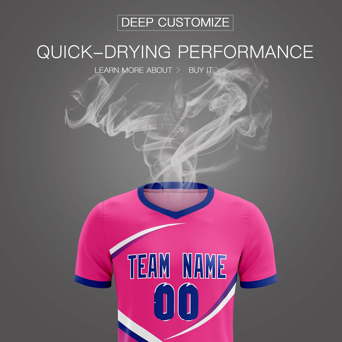 Custom Pink Royal Color Block Training Uniform For Men Soccer Sets Jersey