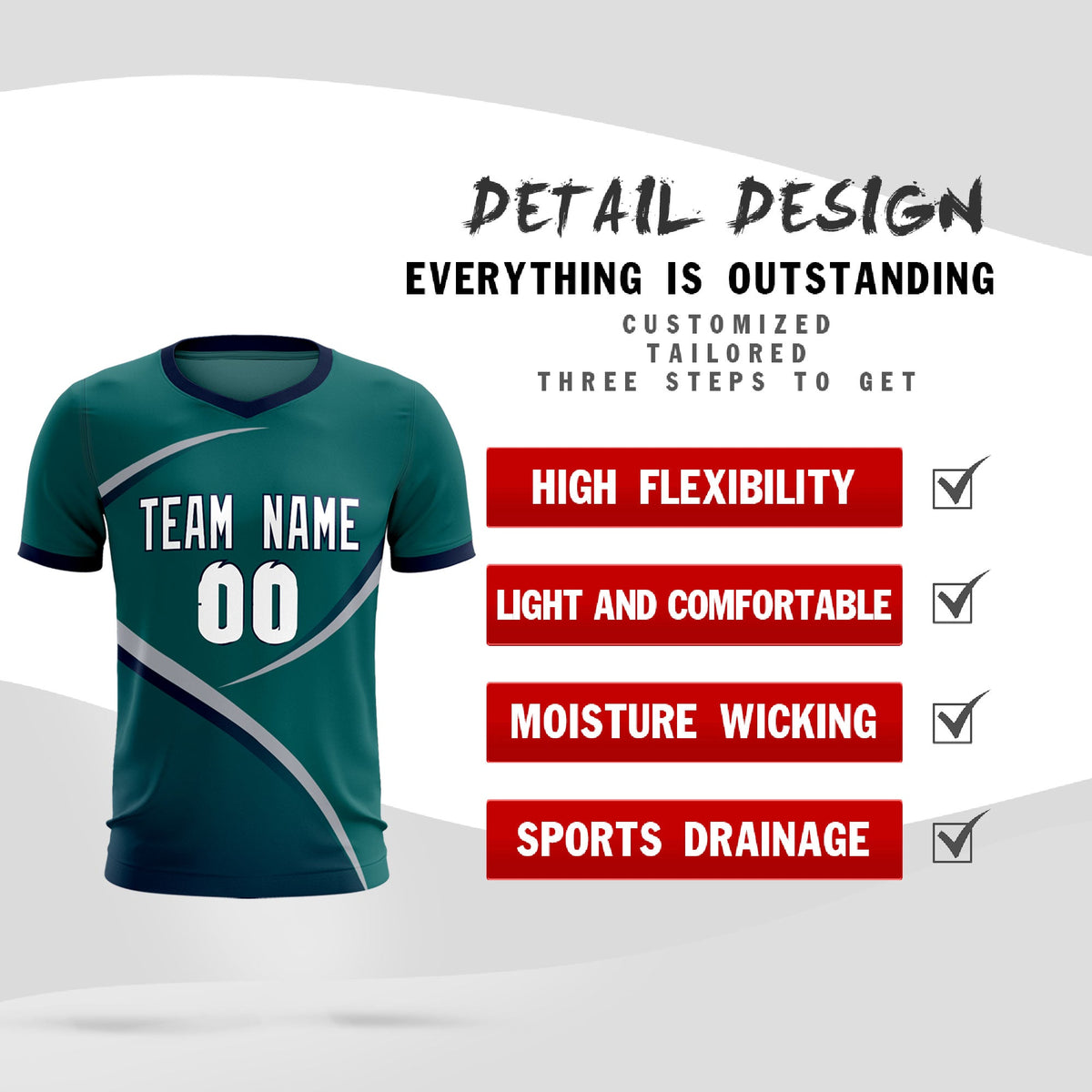 Custom Aqua Navy Color Block Training Uniform For Men Soccer Sets Jersey