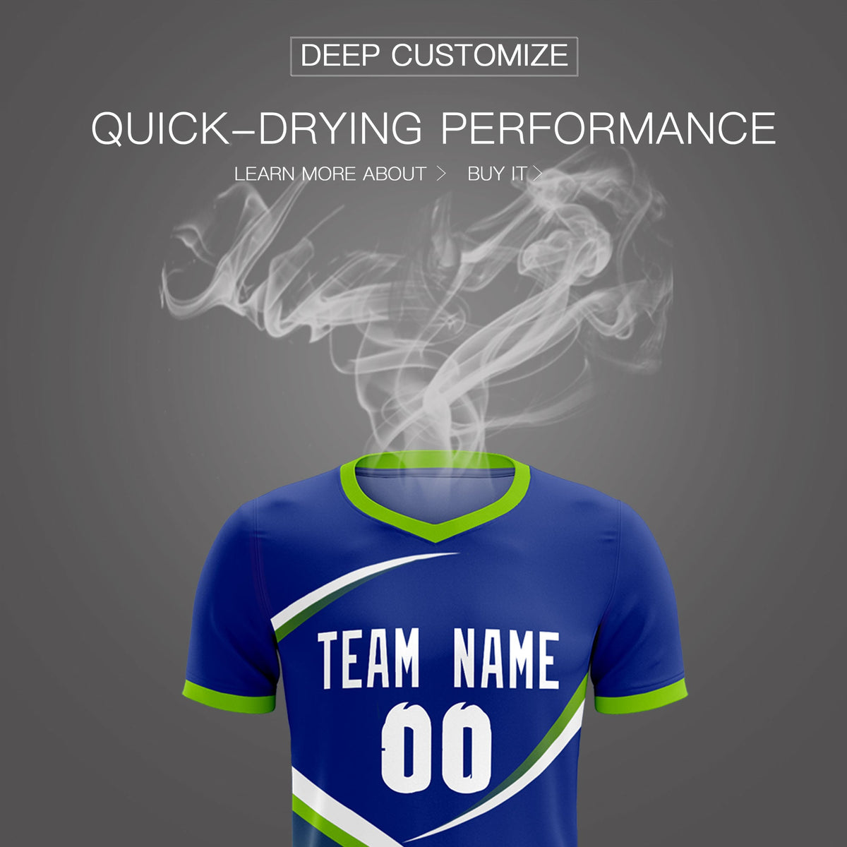 Custom Royal Neon Green Color Block Training Uniform For Men Soccer Sets Jersey