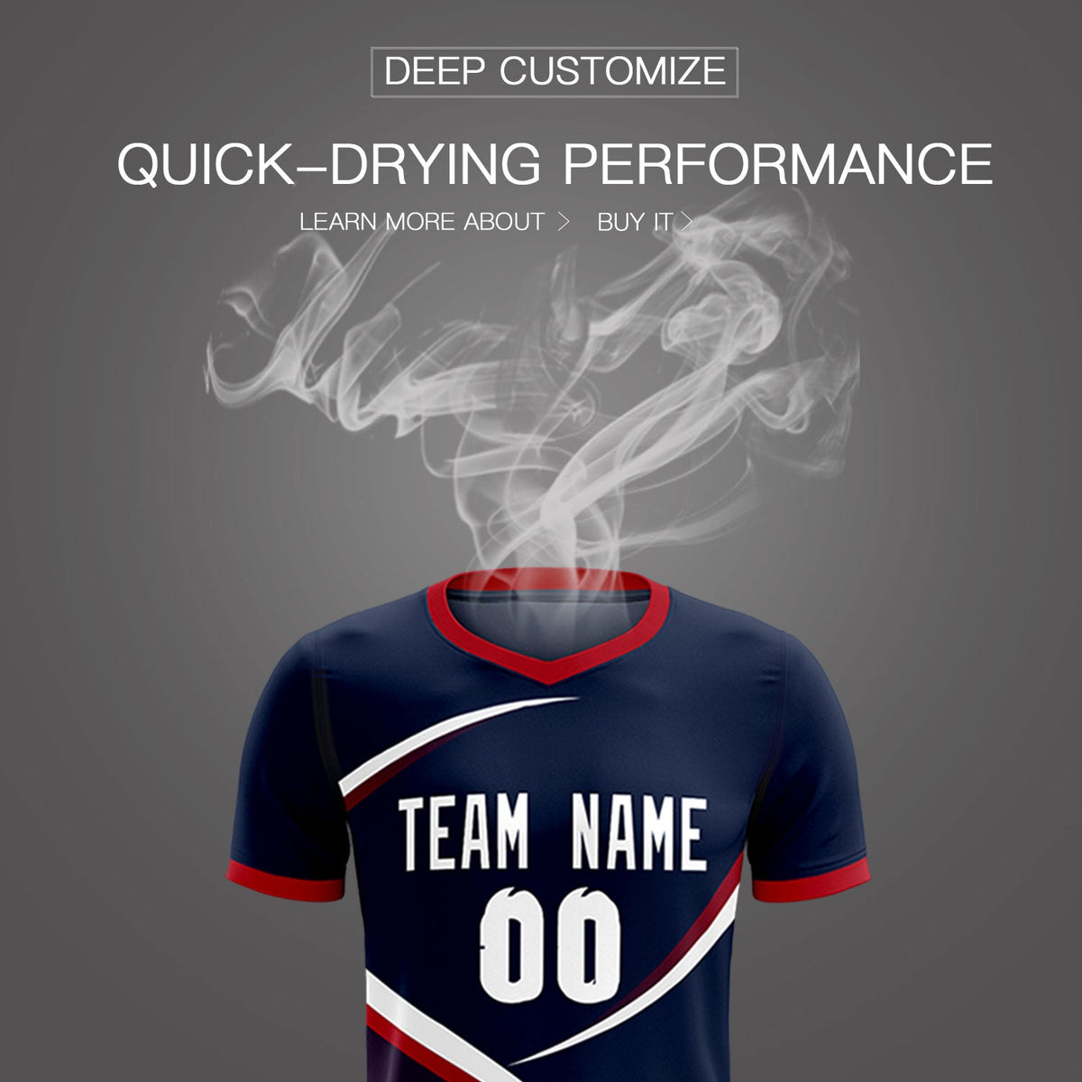 Custom Navy Red Color Block Training Uniform For Men Soccer Sets Jersey