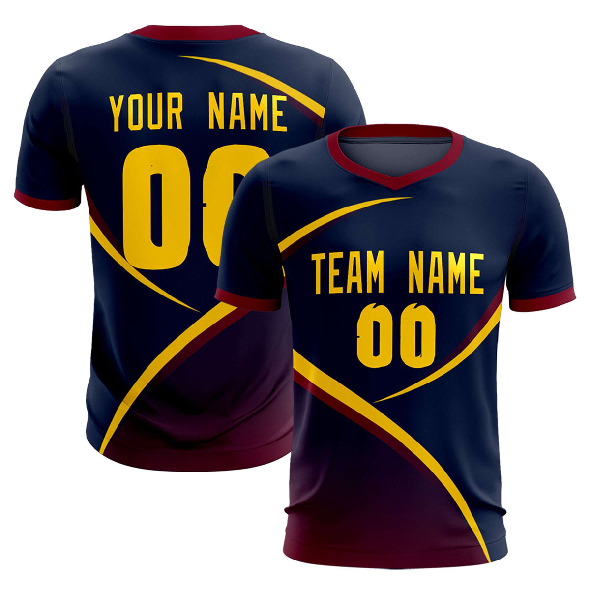 Custom Navy Navy Color Block Training Uniform For Men Soccer Sets Jersey